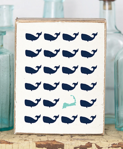 Repeating Whales With Cape Cod Rustic Block