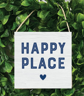 Square Twine Sign - Happy Place