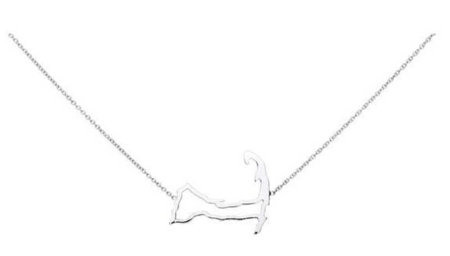 Sterling Silver Cape Cod Outline Necklace