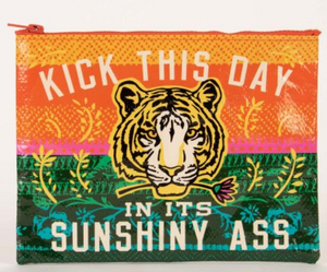 Kick This Day In Its Sunshiny Ass Zipper Pouch