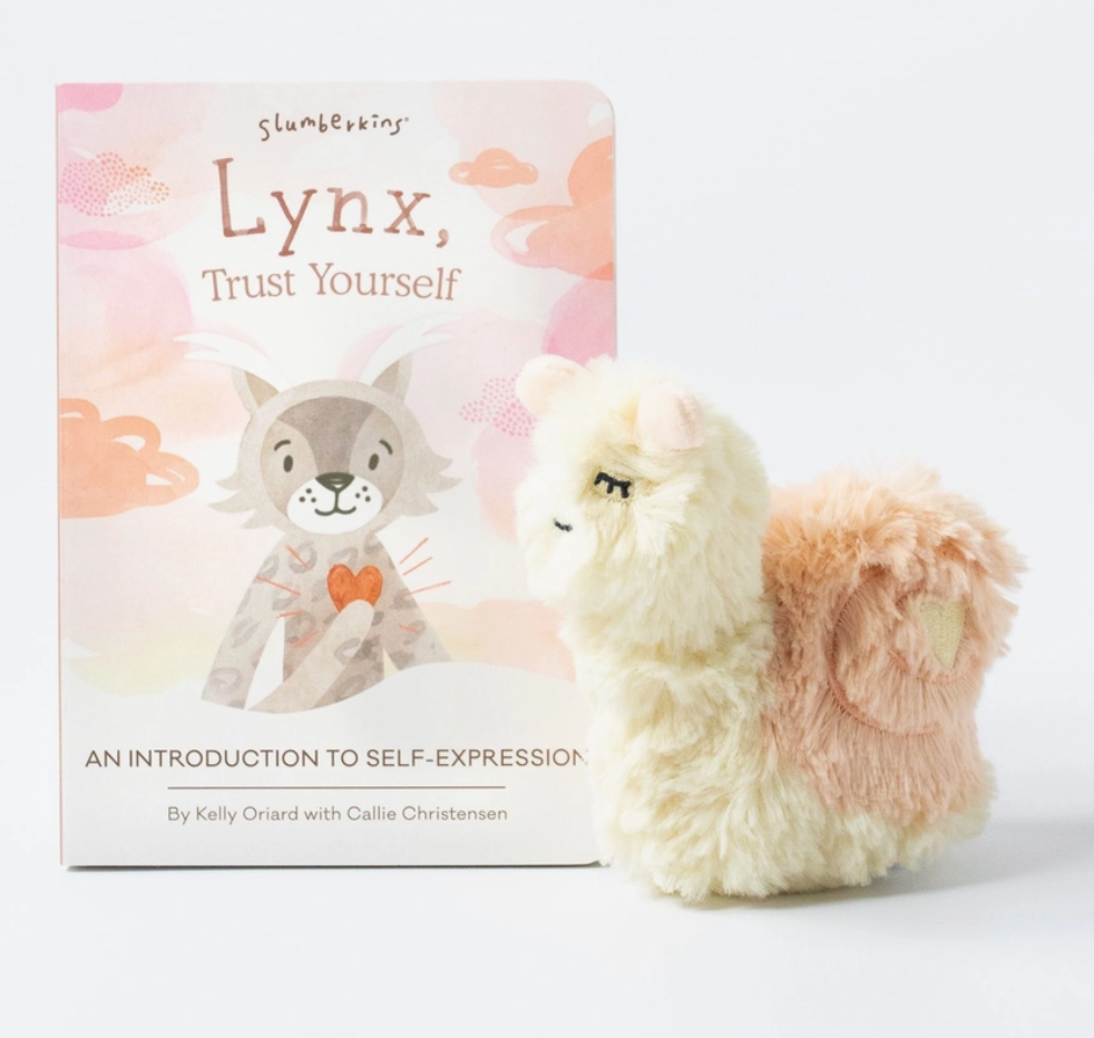 Buttercup Snail Mini Plush & Lynx, Trust Yourself: An Introduction to Self Expression Book