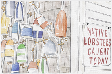 Art Print - Native Lobster Fisherman Buoys