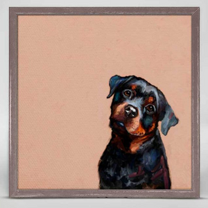 Rottweiler Best Friend Mini Framed Canvas