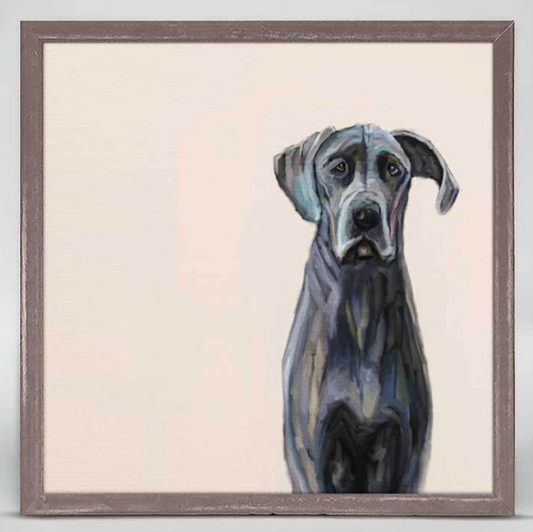 Great Dane Best Friend Mini Framed Canvas
