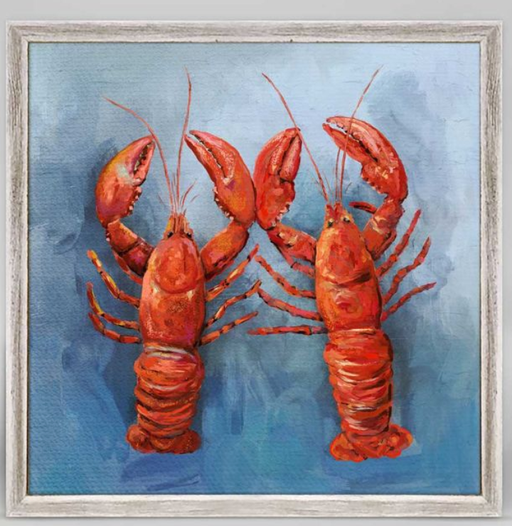 Coastal Locals - Lobster Pair Mini Framed Canvas