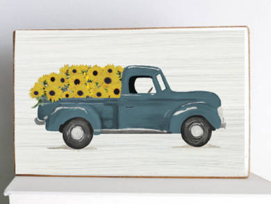 Block - Truck & Sunflower