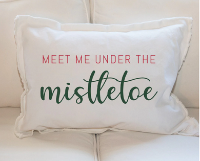 Meet Me Under the Mistletoe Lumbar Pillow