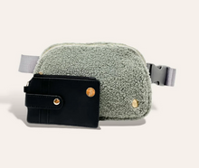 Load image into Gallery viewer, Cozy Grey Sherpa Belt Bag