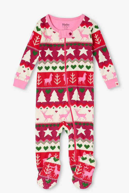 Holiday Fair Isle Footie