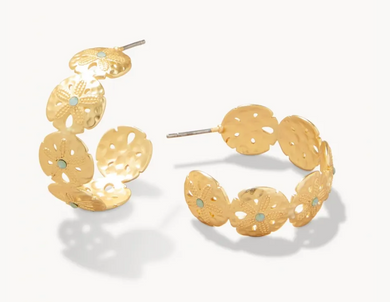 Sand Dollar Hoop Earrings