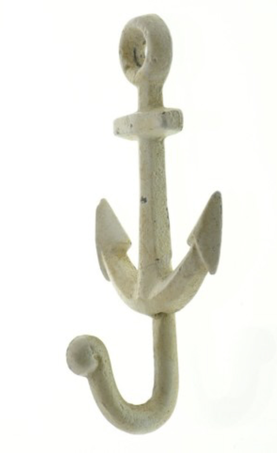 Anchor Wall Hook - White