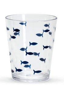 Fish Acrylic Drinking Glass - Double Old Fashioned