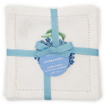 Load image into Gallery viewer, Hydrangea Cloth Cocktail Napkin - Set of 6
