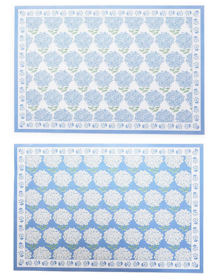 Hydrangea Paper Placemats Sativa