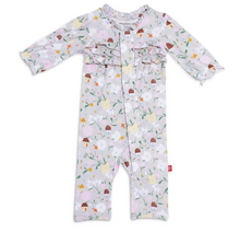 Load image into Gallery viewer, Baby Ruffle Coverall - Portabella Posies