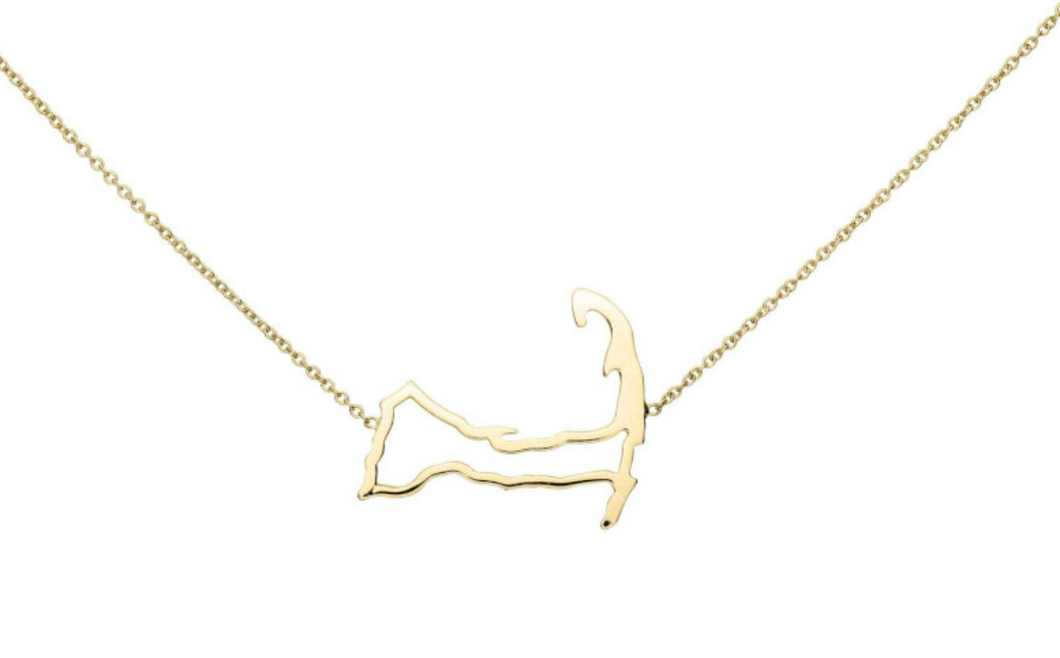 14K Cape Cod Outline Pendant