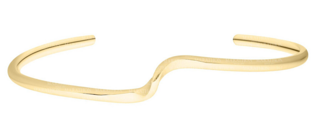 Gold Wave Bracelet - 14K