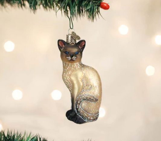 Tan Siamese Cat Ornament