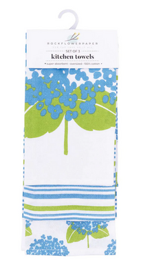 Kitchen Towels Set of 3 - Hydrangea