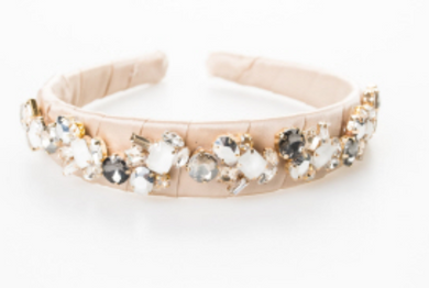 Pheobe Crystal Headband - Ivory
