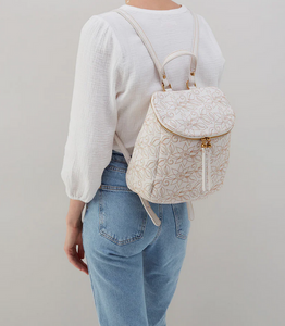 River Backpack - White With Stitch
