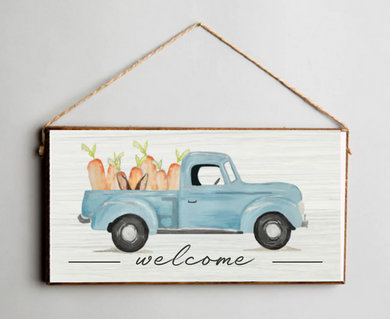 Easter Bunny Welcome Hanging Sign