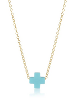 Load image into Gallery viewer, Cross Necklace 16&quot; Gold Necklace