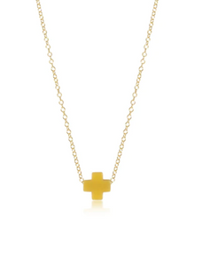 Cross Necklace 16" Gold Necklace