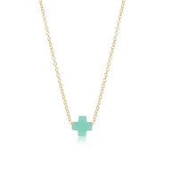 Load image into Gallery viewer, Cross Necklace 16&quot; Gold Necklace