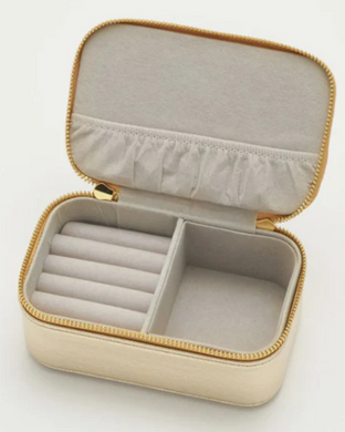 Mini Jewelry Box - Gold Saffiano
