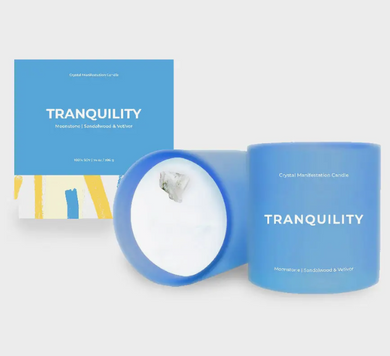 Tranquility Candle - Sandalwood & Vetiver Scented with Moonstone