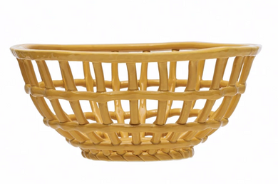 Stoneware Basket Bowl