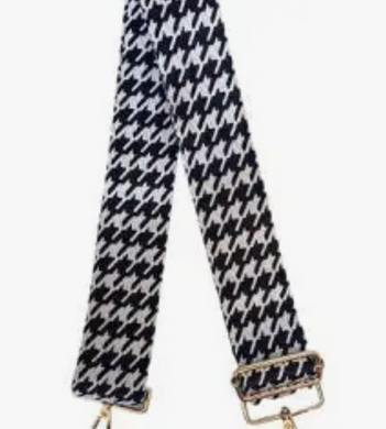 Embroidered Houndstooth - Navy & White