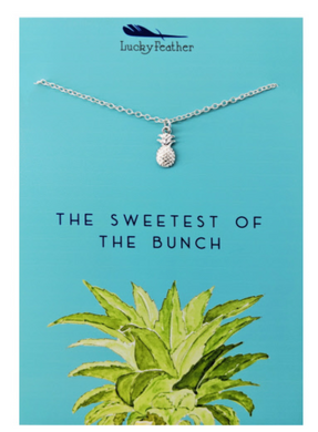 Pineapple Necklace - You're The Sweetest of the Bunch - Silver