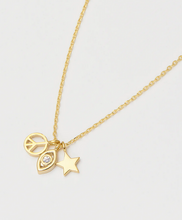 Load image into Gallery viewer, Trio Of Lucky Charms Pendant Necklace - Gold