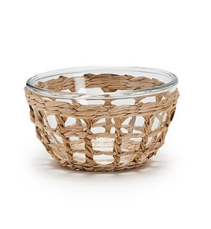 Glass Bowls With Hand Woven Lattice