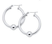 Load image into Gallery viewer, Cape Cod Single Ball Lestage® Earrings SS