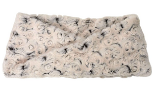 Headband - Rosebud Faux Fur - Brown or Black