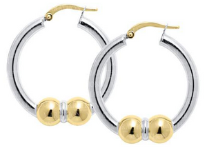 Cape Cod Double Ball Lestage® Earrings SS/14KT