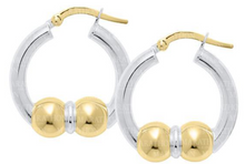Load image into Gallery viewer, Cape Cod Double Ball Lestage® Earrings SS/14KT