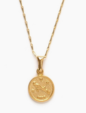 Load image into Gallery viewer, Tiny Zodiac Medallion Necklace