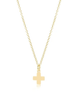 Load image into Gallery viewer, Gold Disc Cross Necklace - In Several Gemstones