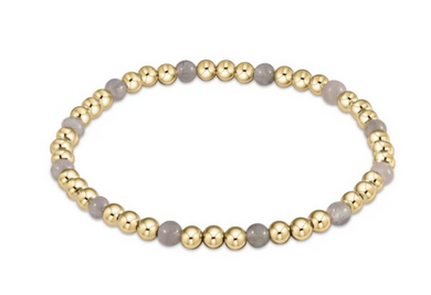 4mm Gold Sincerity Bracelet - In Several Gemstones
