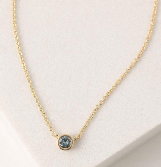 Gold Birthstone Necklace