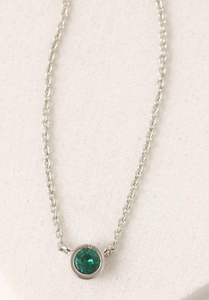 Silver Birhtstone Necklace