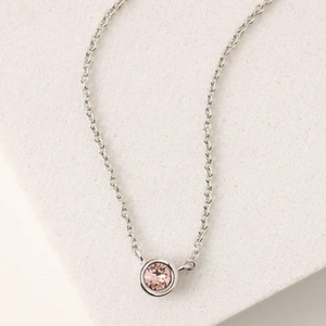 Silver Birhtstone Necklace