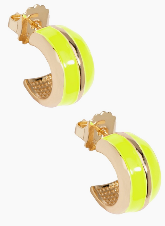 Enamel Huggie Earring