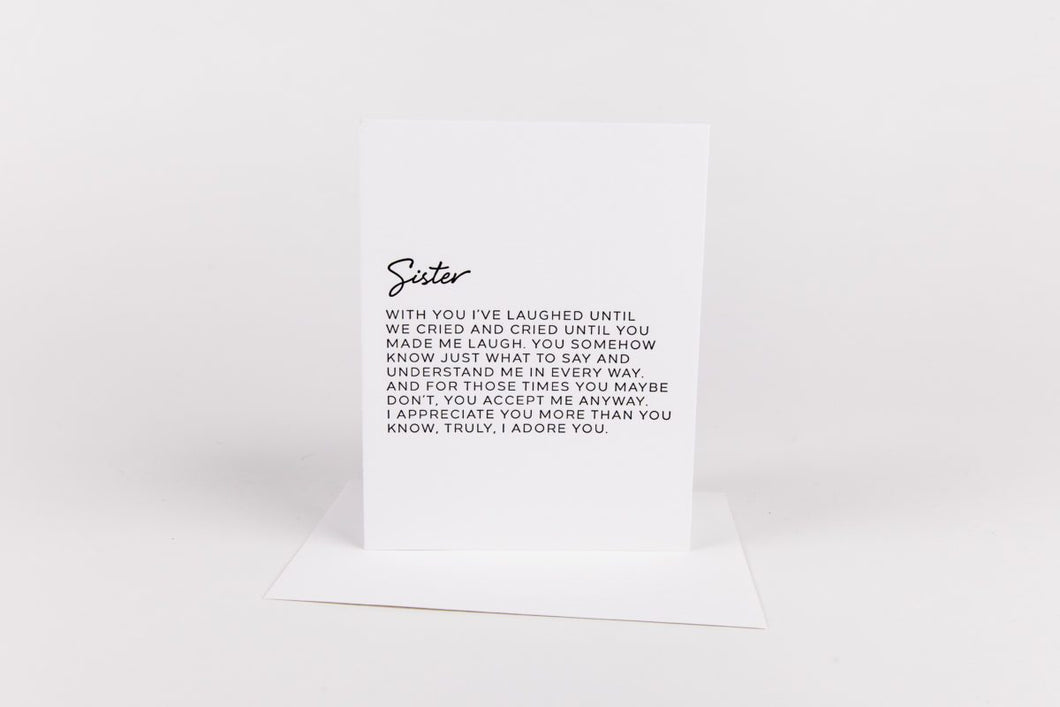 Letter to Sister Card