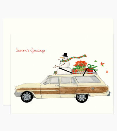 Boxed Set - Snowman on Station Wagon